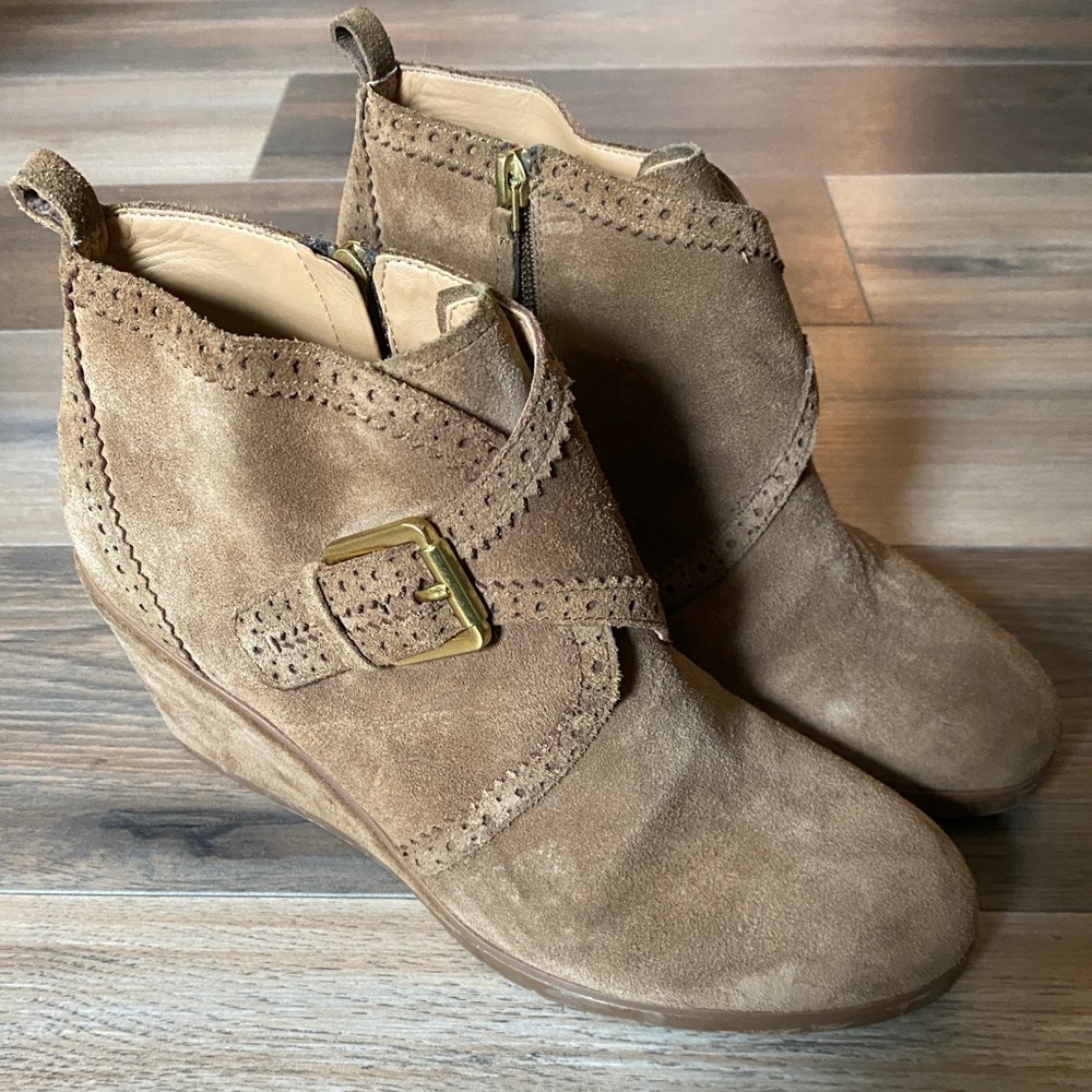 Franco Sarto Women's Arielle Leather Closed Ankle Fashion Boots Shoes Size 8.5